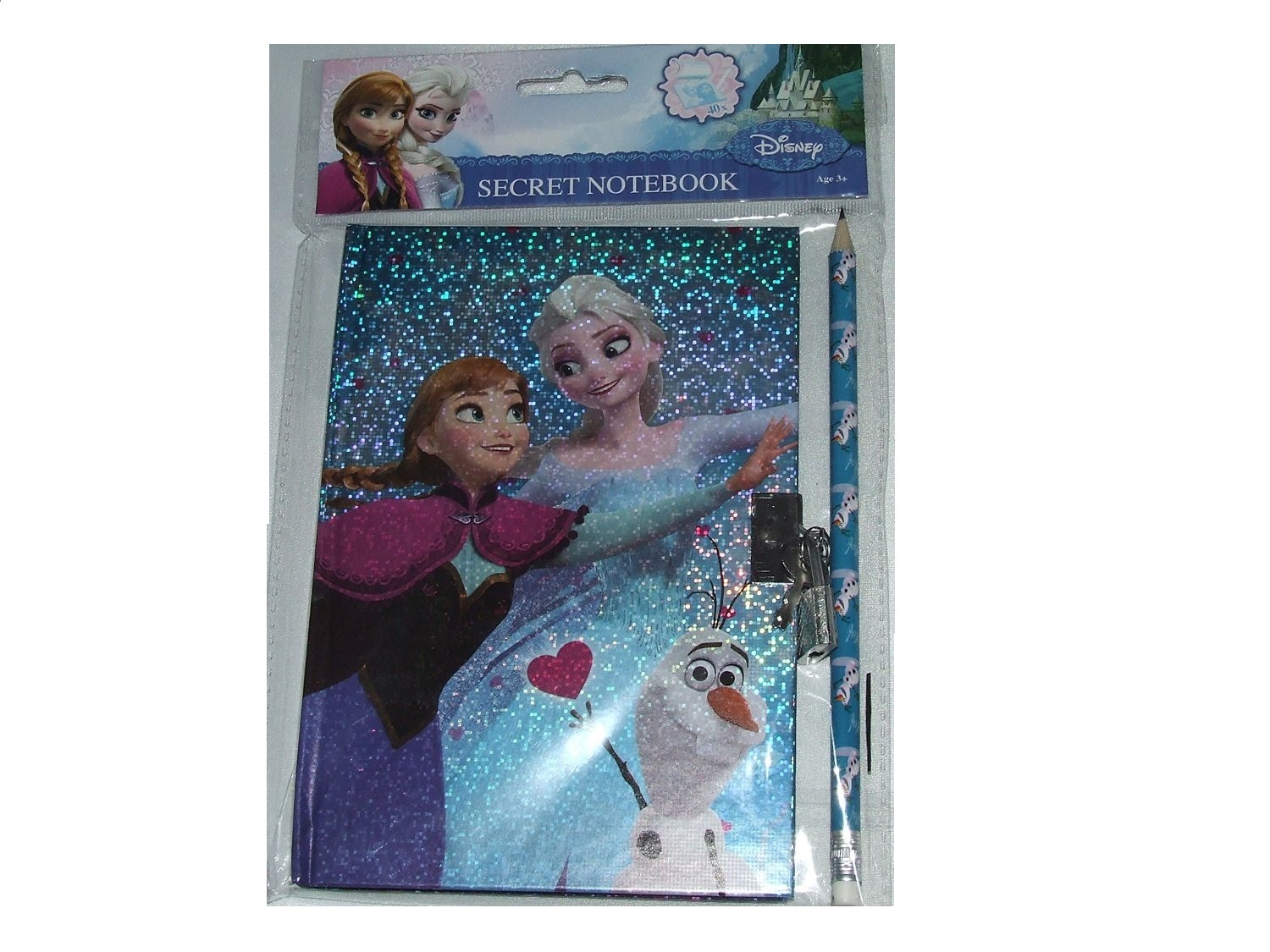 Disney Frozen Secret Note Book with Lock and Key - Includes Pencil