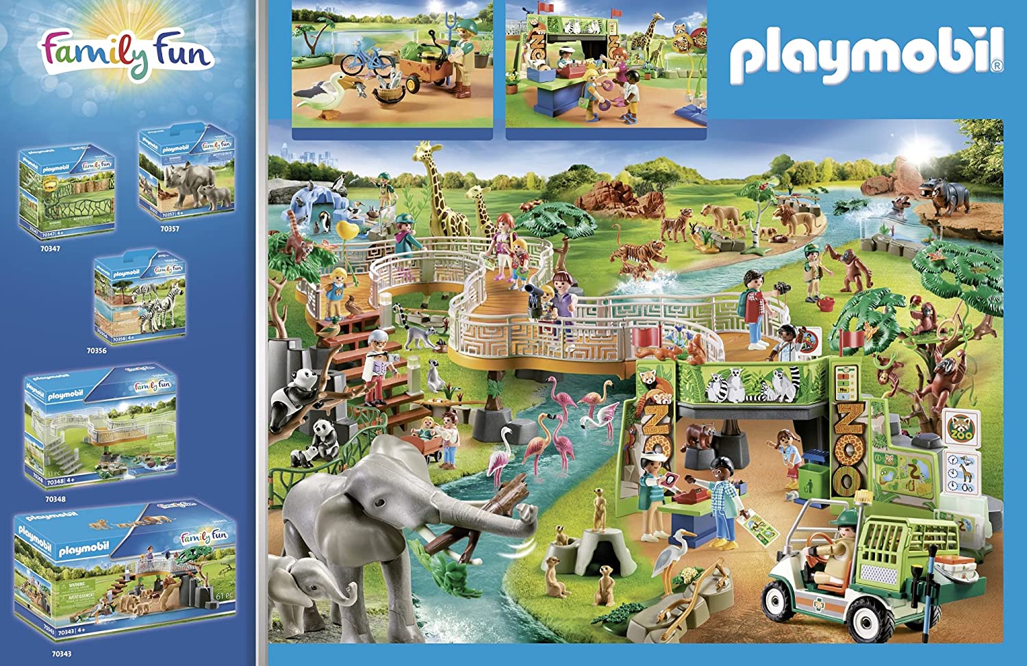 Playmobil 70341 Large City Zoo Playset with Animals New & Sealed